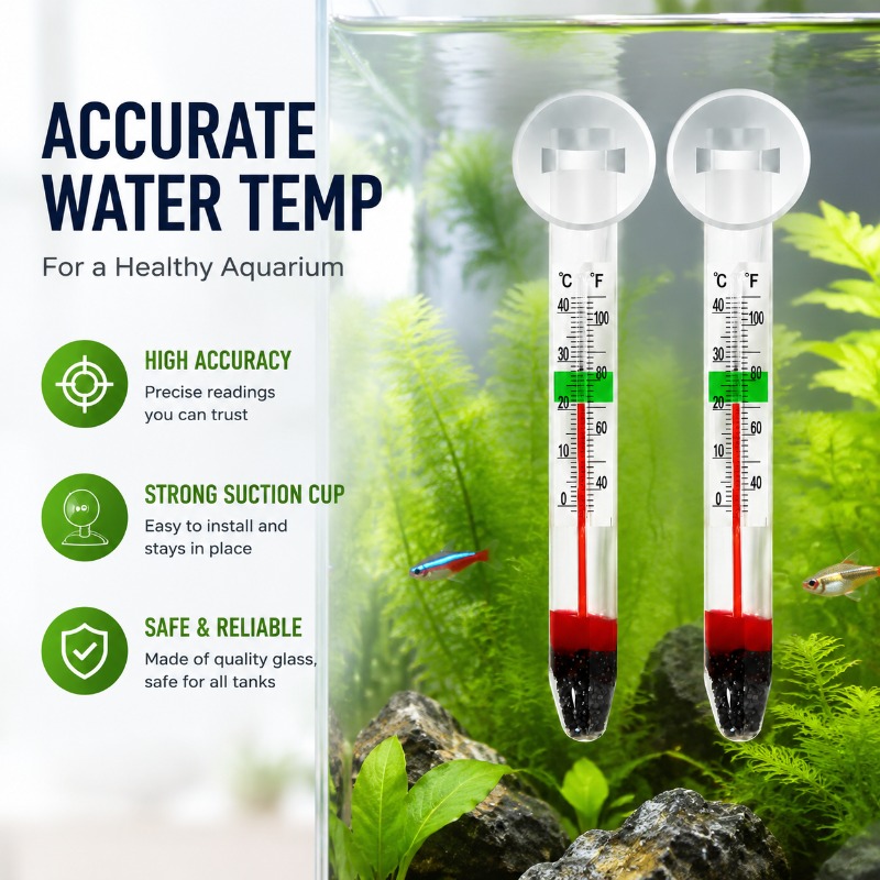 Planted Aquarium Temperature - Termometro in Vetro per Acquario con