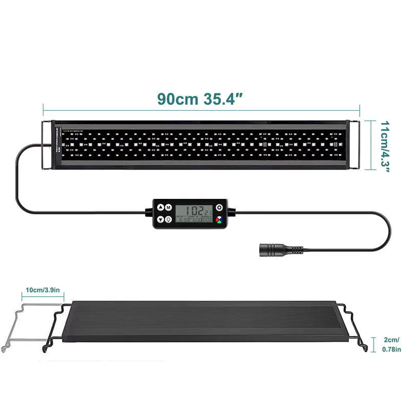 Aquarium Planted Fish Tank - SIROKA SRK-YFT 90 cm Luce LED
