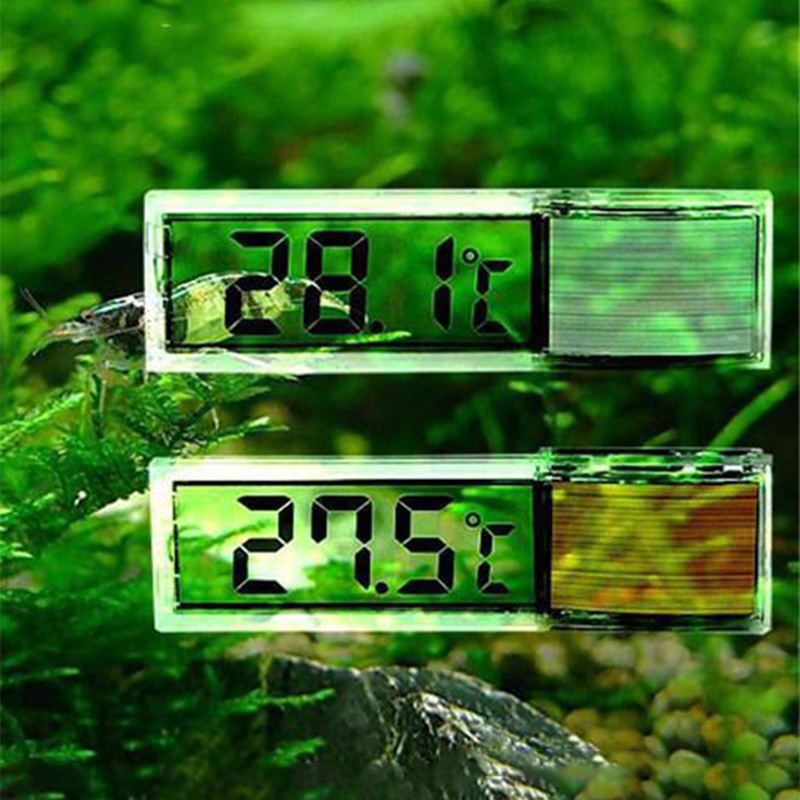 Aquarium Planted Seeds - Termometro per acquario impermeabile 3D LCD