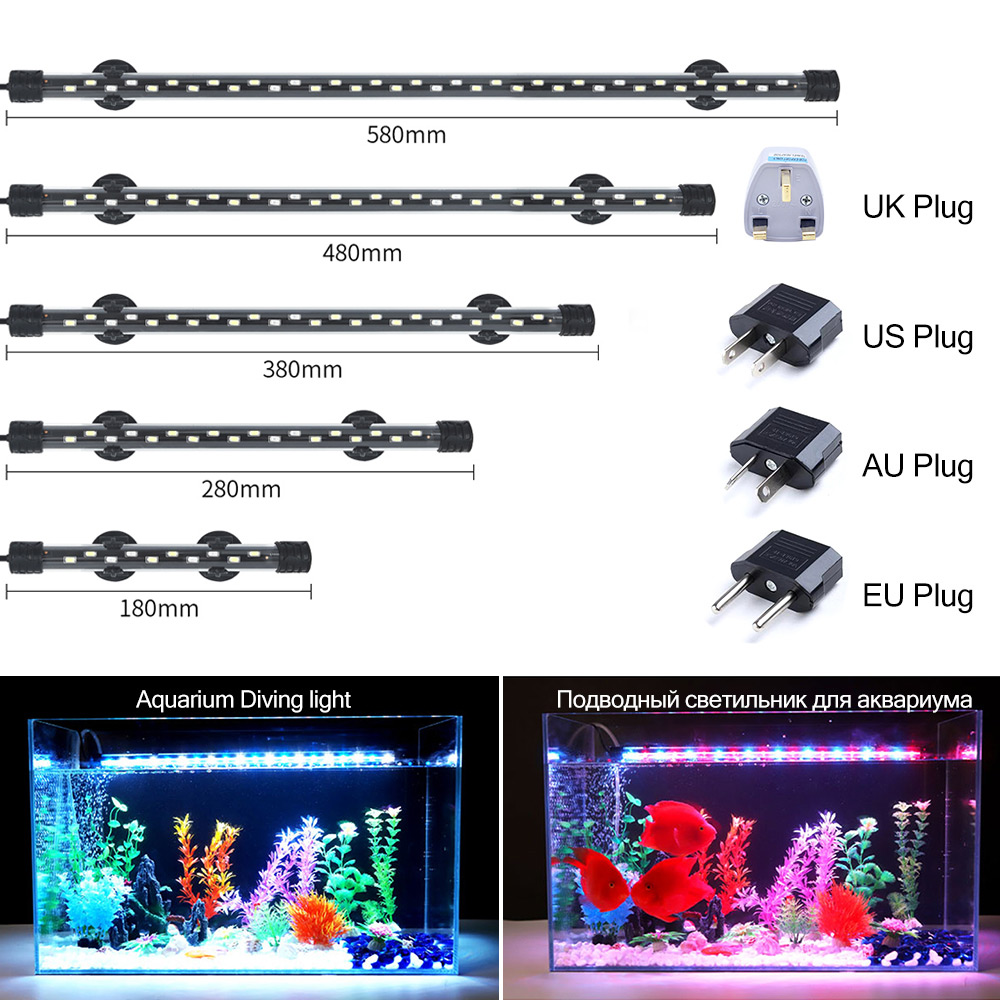 Aquarium Planted Substrate - 90-260V Acquario Luce LED Impermeabile Acquario