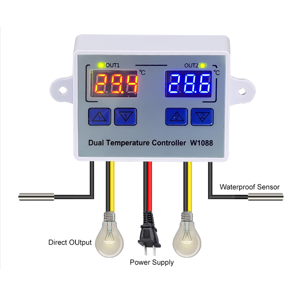 W1088 Doppio LED Sensore di Te - Planted Aquarium Temperature recensione e prezzo